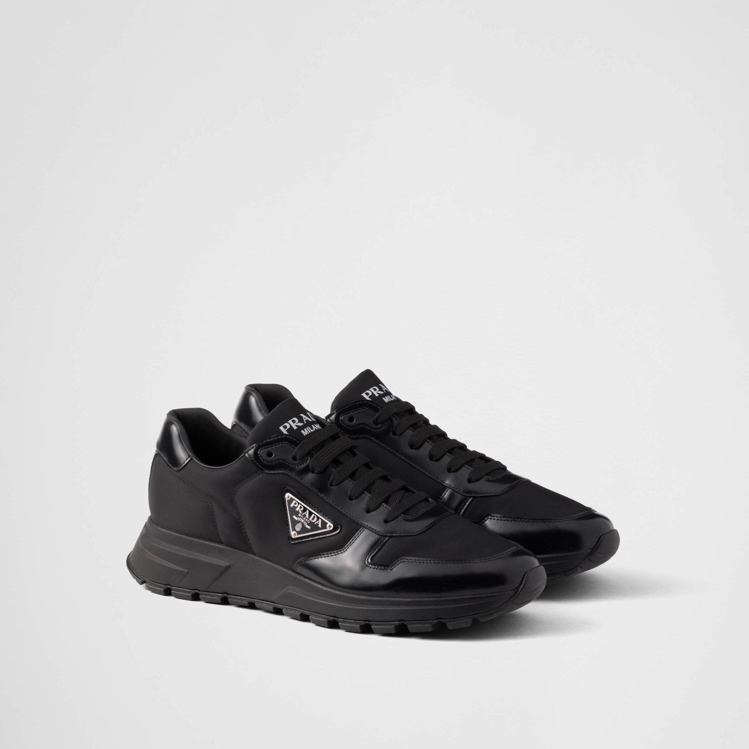 Prada Prax 01 Re Nylon Brushed Leather Black - Amoda