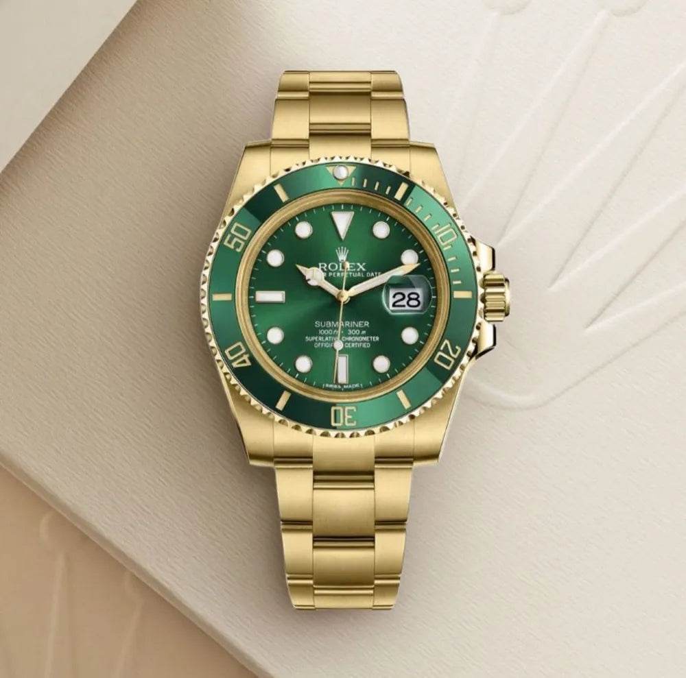 Rolex Submariner Date “Watchvice Edition “ Hulk in Yellow Gold - Amoda