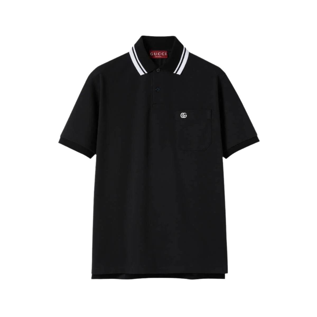 Gucci cotton picquet Polo with double G - Amoda