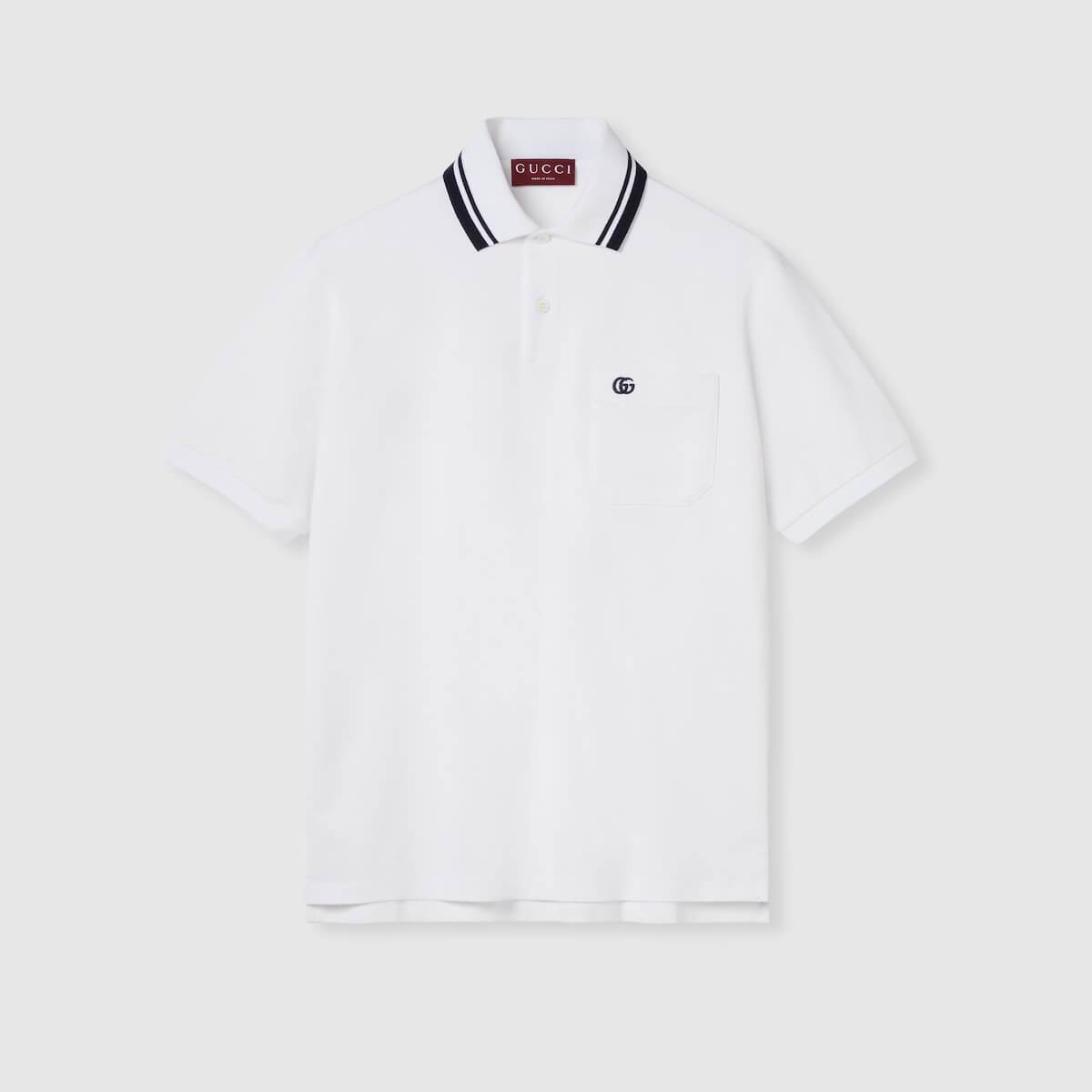 Gucci cotton picquet Polo with double G - Amoda