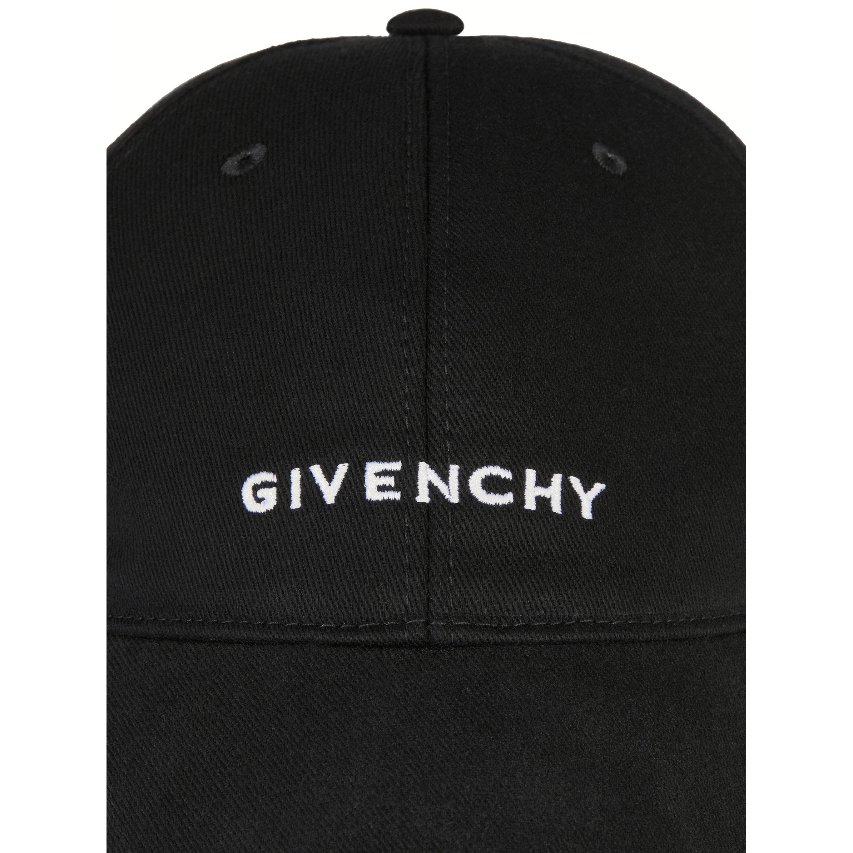 Givenchy All black baseball cap with white Givenchy Paris embroidered - Amoda