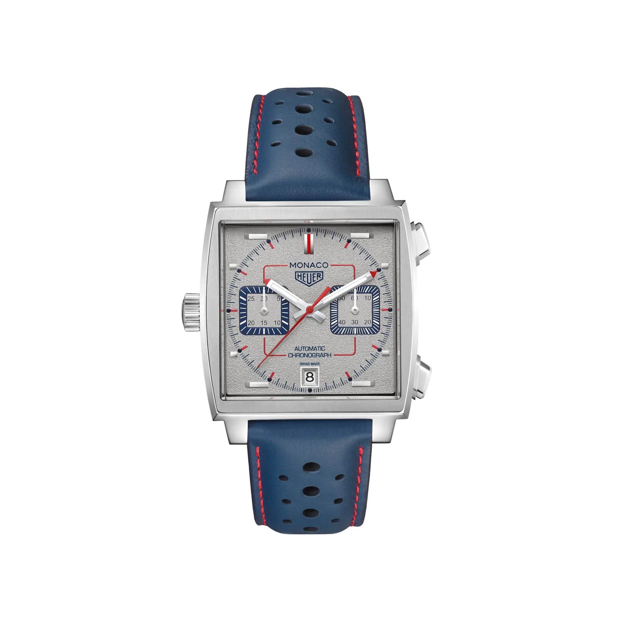 Tag Heuer Monaco 50th Anniversary limited Edition Blue strap Calibre 12 - Amoda