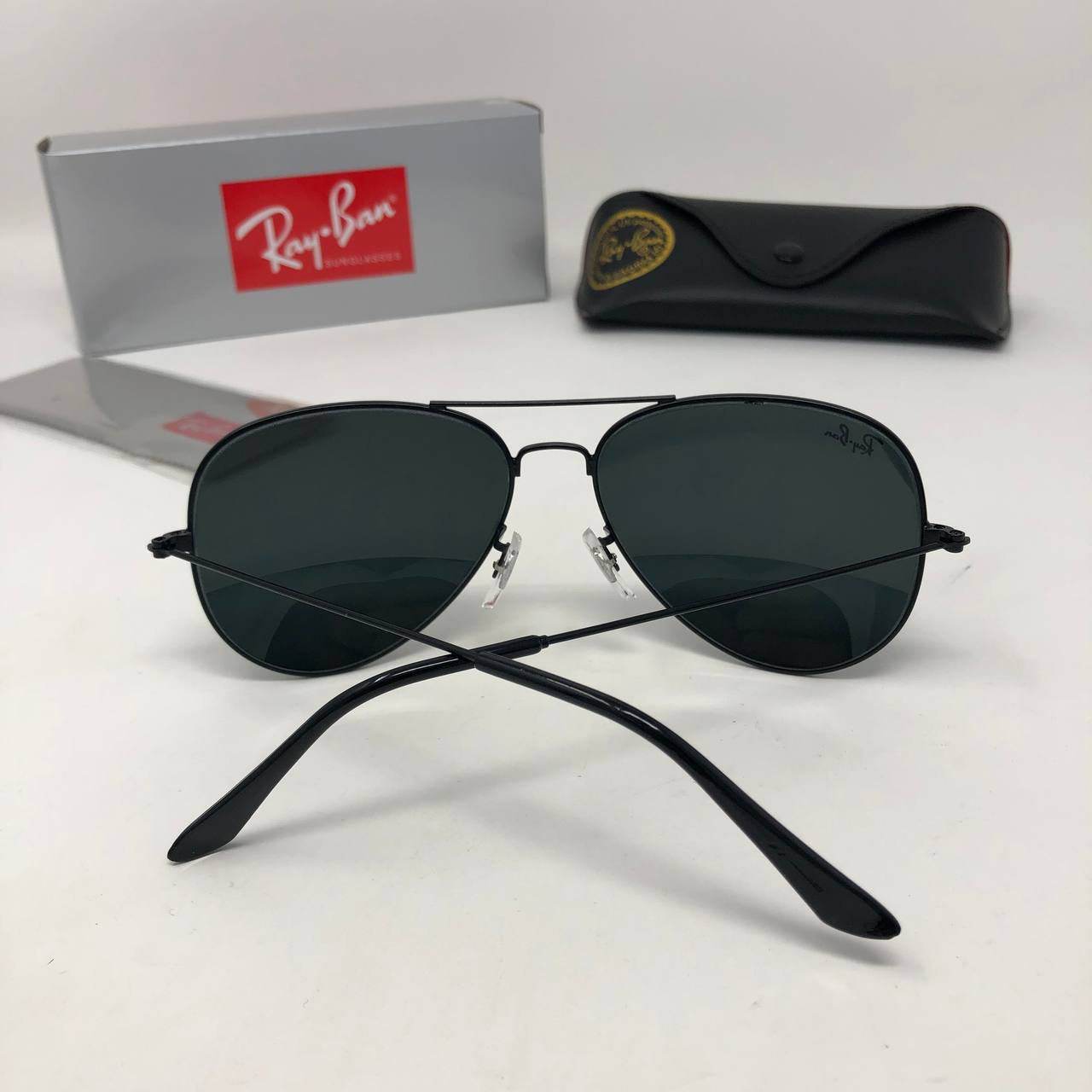 Ray Ban Aviator in Black & Blue lens - Amoda