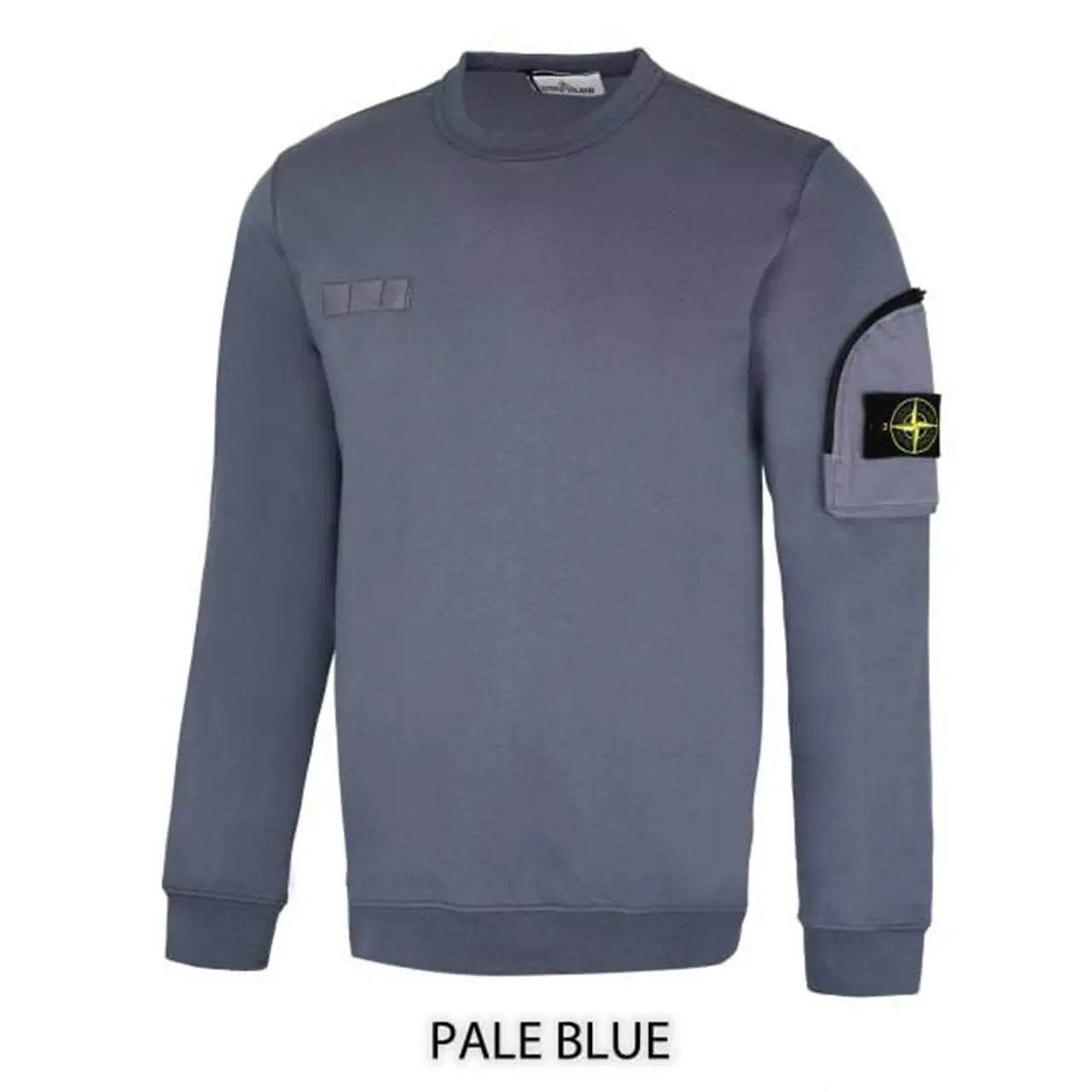 Stone Island Crewneck sweatshirt with Zip Sleeve pocket - Amoda