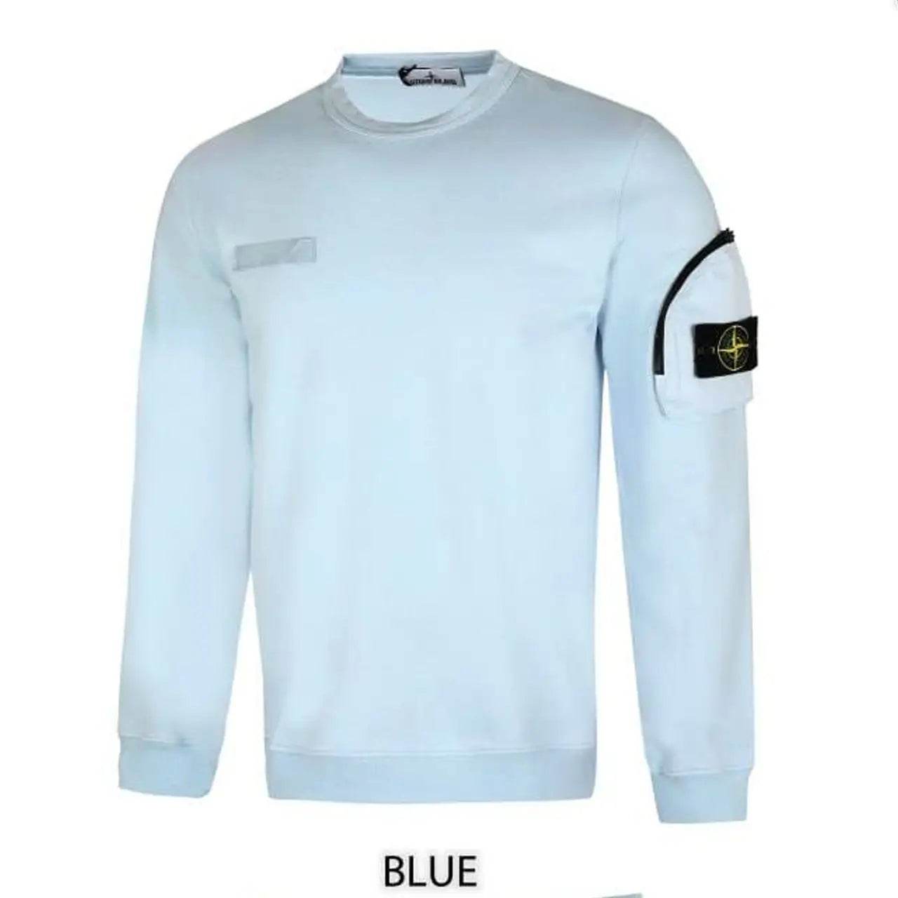 Stone Island Crewneck sweatshirt with Zip Sleeve pocket - Amoda