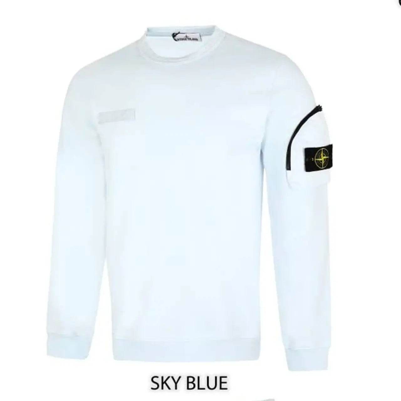 Stone Island Crewneck sweatshirt with Zip Sleeve pocket - Amoda
