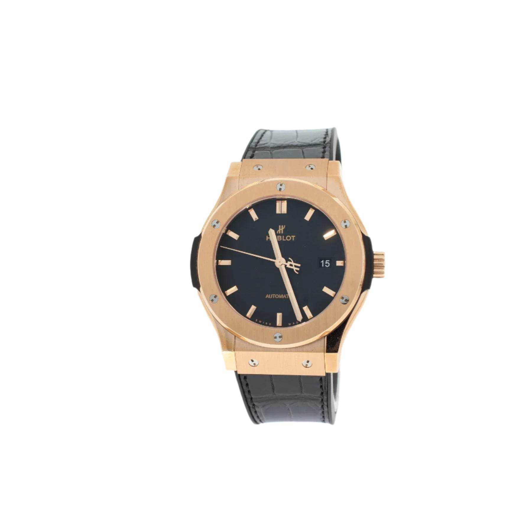Hublot classic Fusion King Gold Leather Strap - Amoda