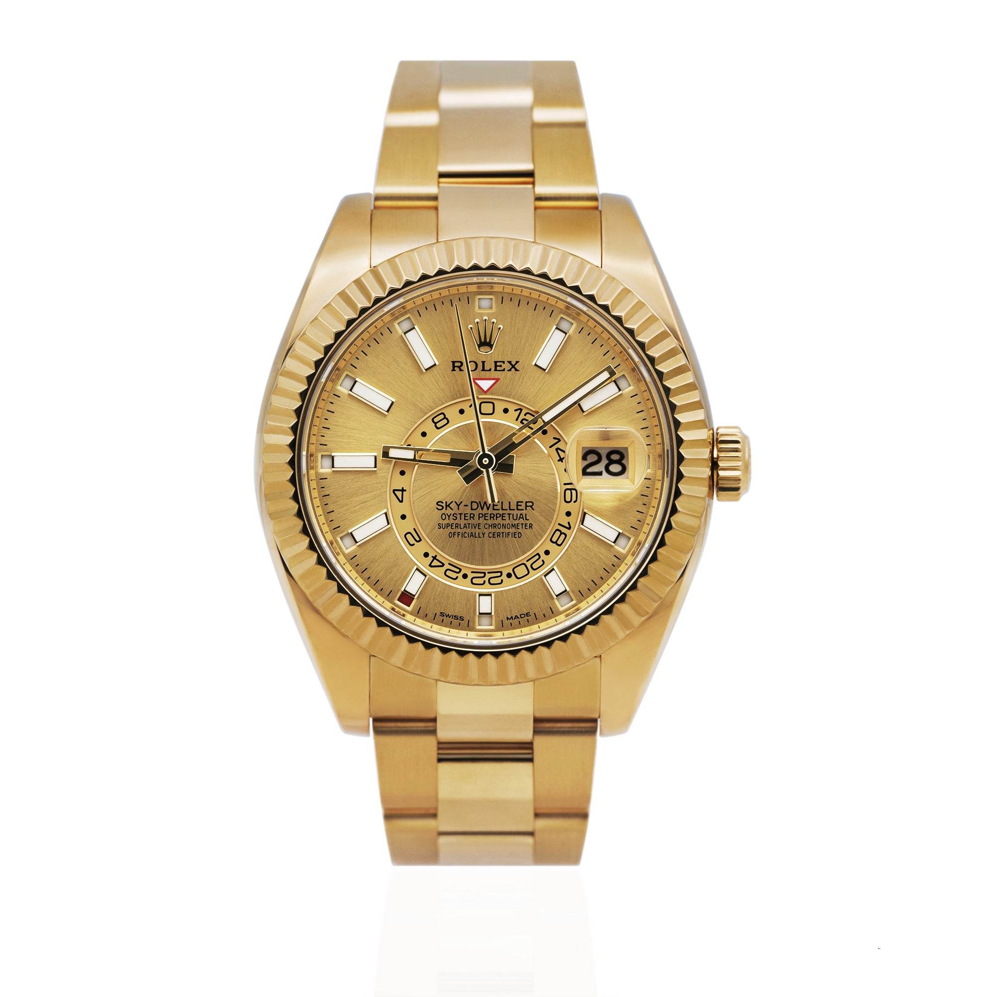 Rolex Sky-Dweller, Yellow Gold, Champagne Dial - Amoda
