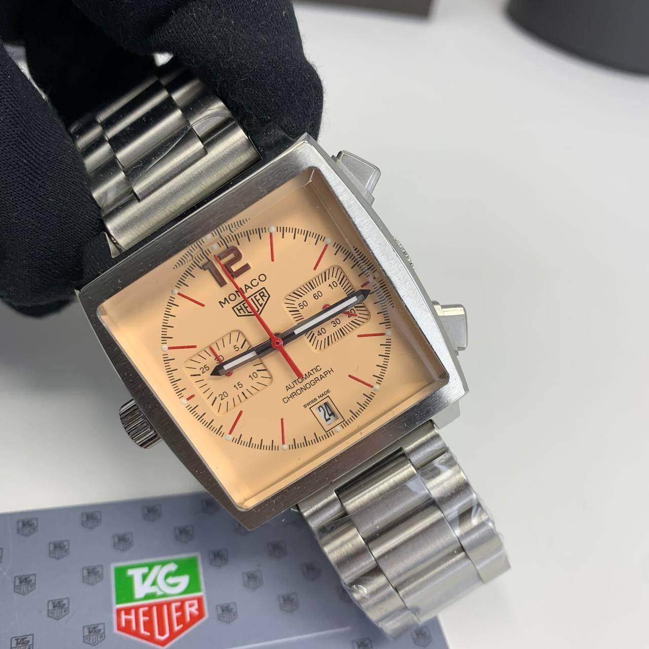 Tag Heuer Monaco Calibre 11 Hour Glass Edition with chrome bracelet - Amoda