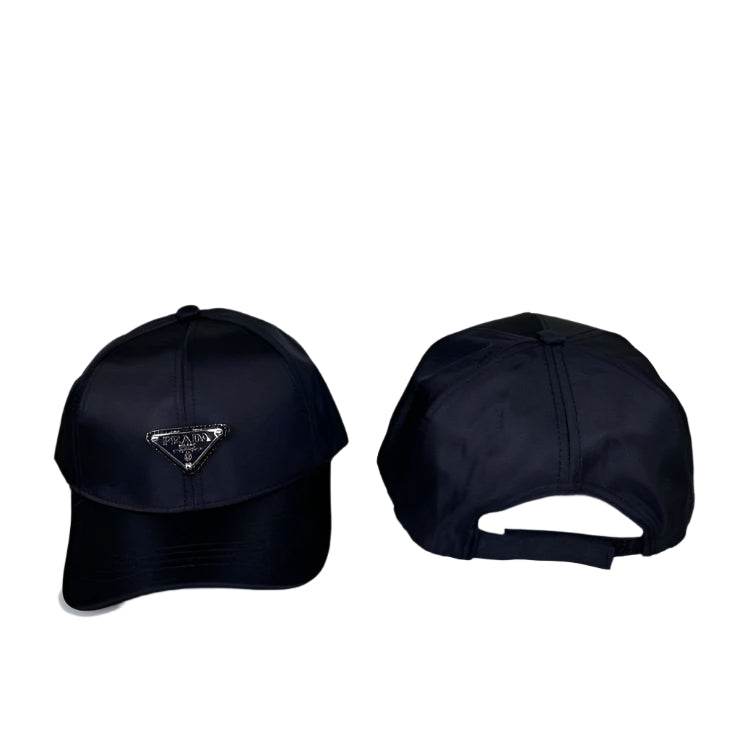 Prada Re-Nylon logo baseball cap black - Amoda