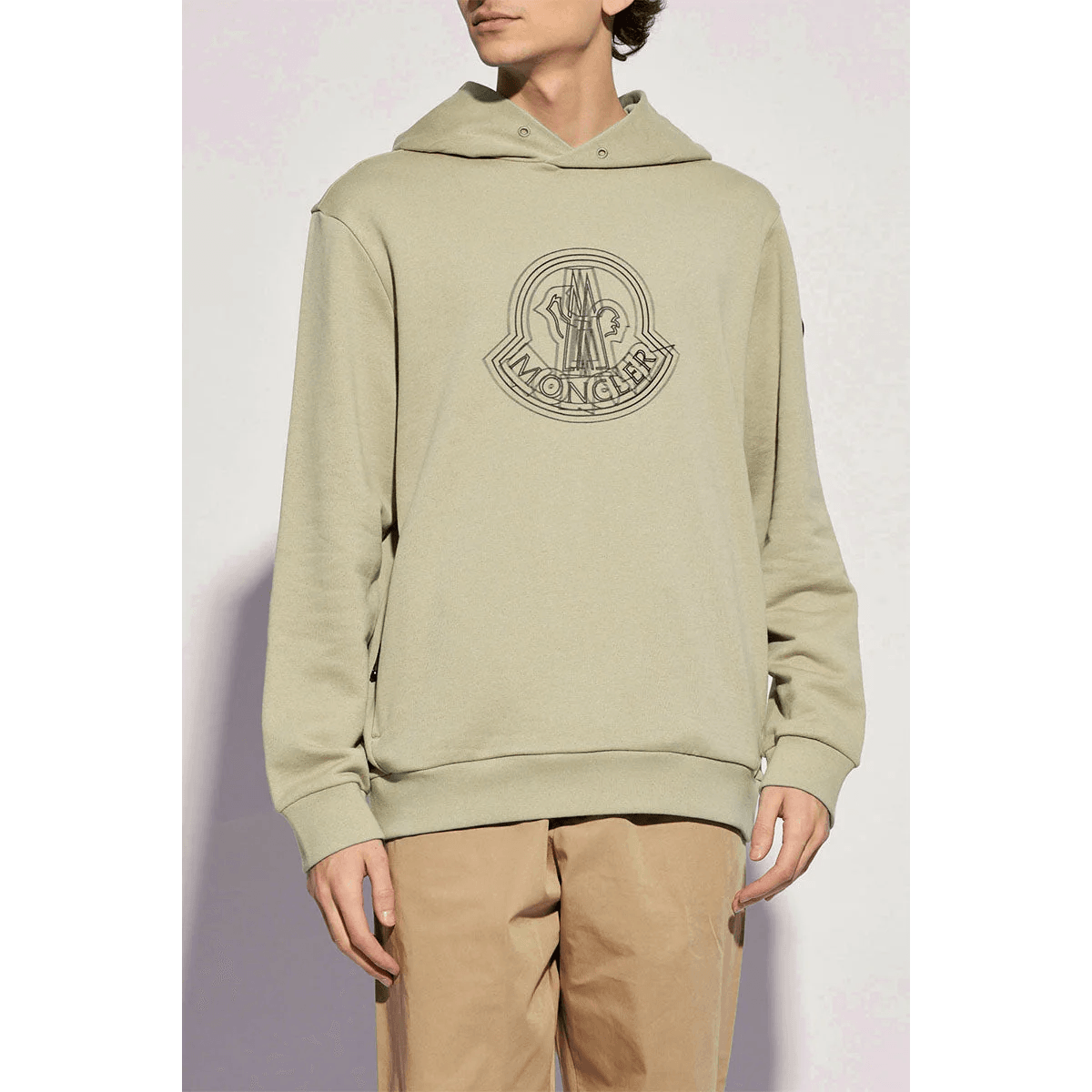 Moncler Large logo Hoodie Olive - Amoda