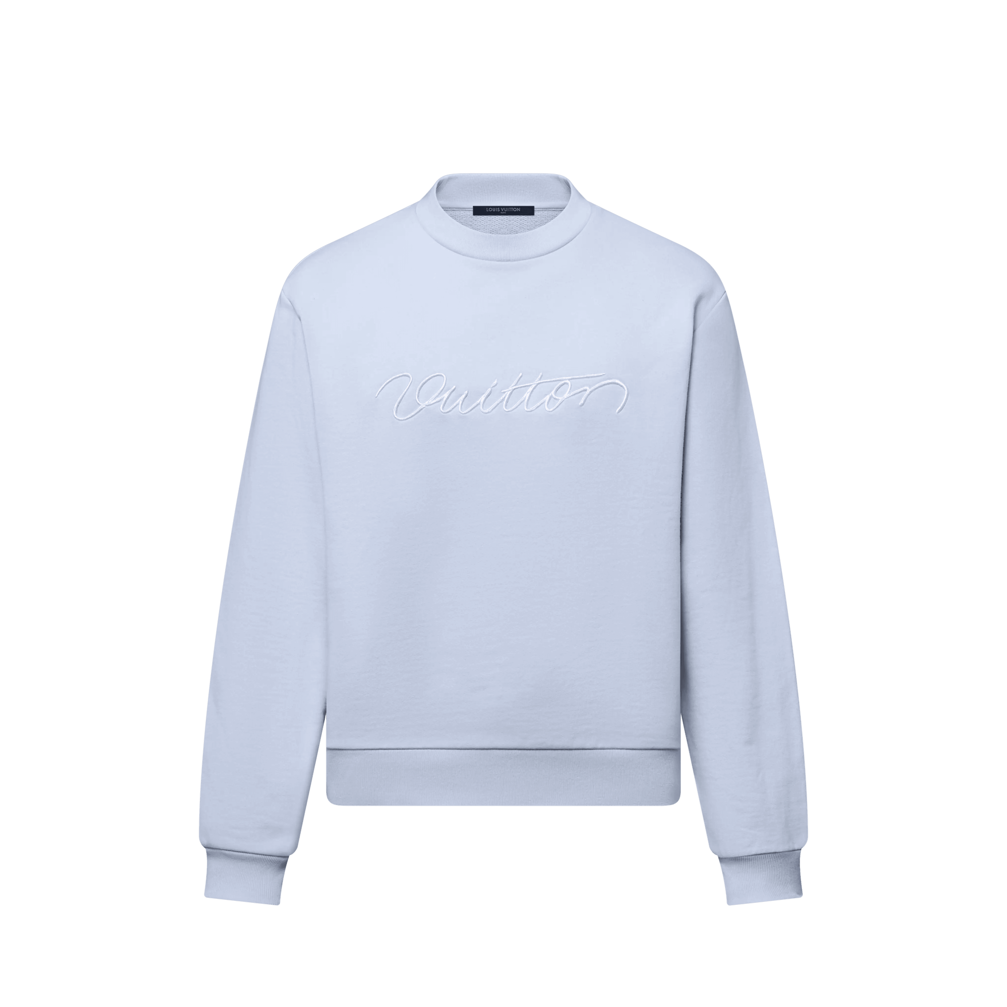 Embroidered Signature cotton LV Crewneck - Amoda