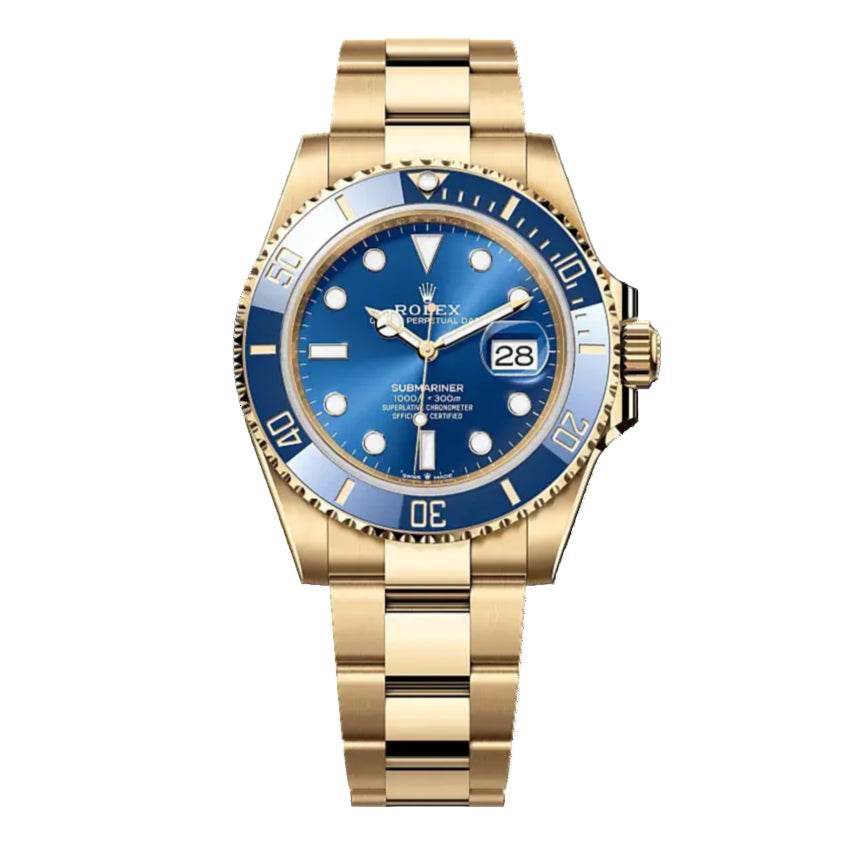 Rolex Submariner Date Yellow Gold Blue Dial & Bezel - Amoda