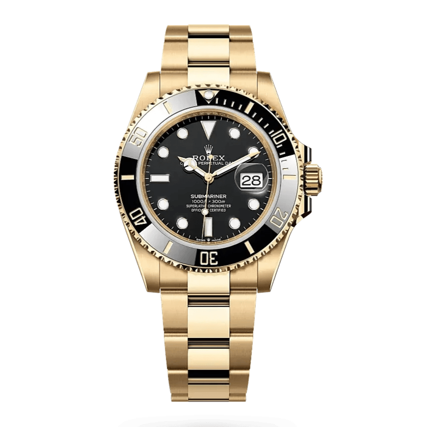 Rolex Submariner Date, Yellow Gold. Black Dial & Bezel - Amoda