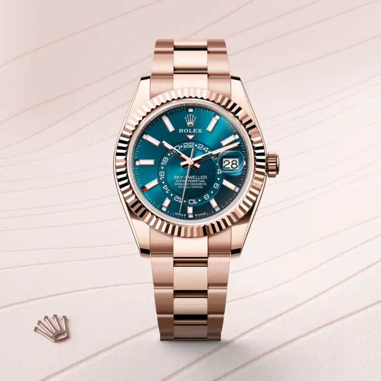 Rolex Sky-Dweller, Rose Gold, Blue Dial Jubilee - Amoda