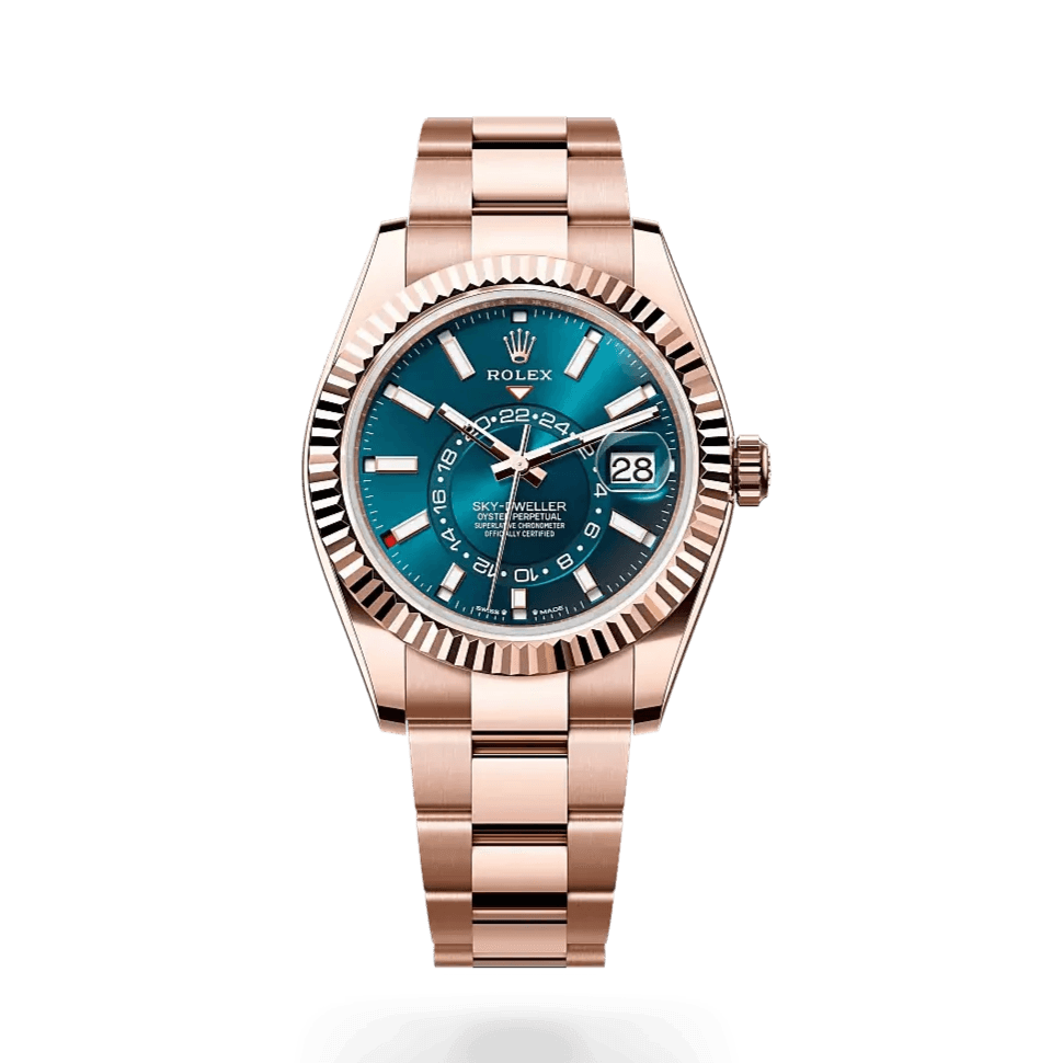 Rolex Sky-Dweller, Rose Gold, Blue Dial Jubilee - Amoda