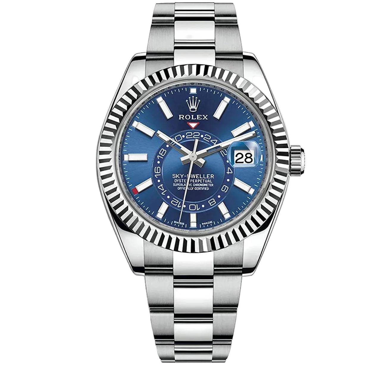 Rolex Sky-Dweller Blue Dial Oyster Steel Bracelet - Amoda