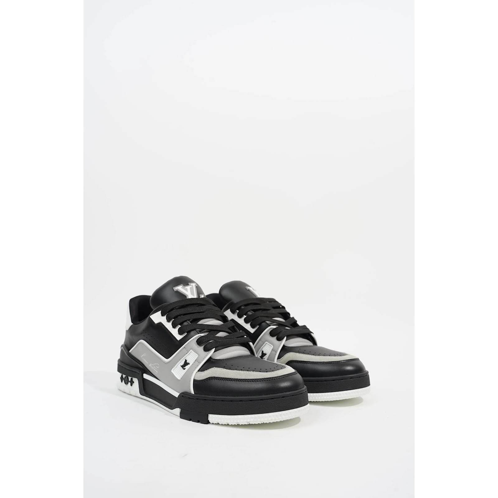 LV Black/Grey Leather Low Trainers - Amoda