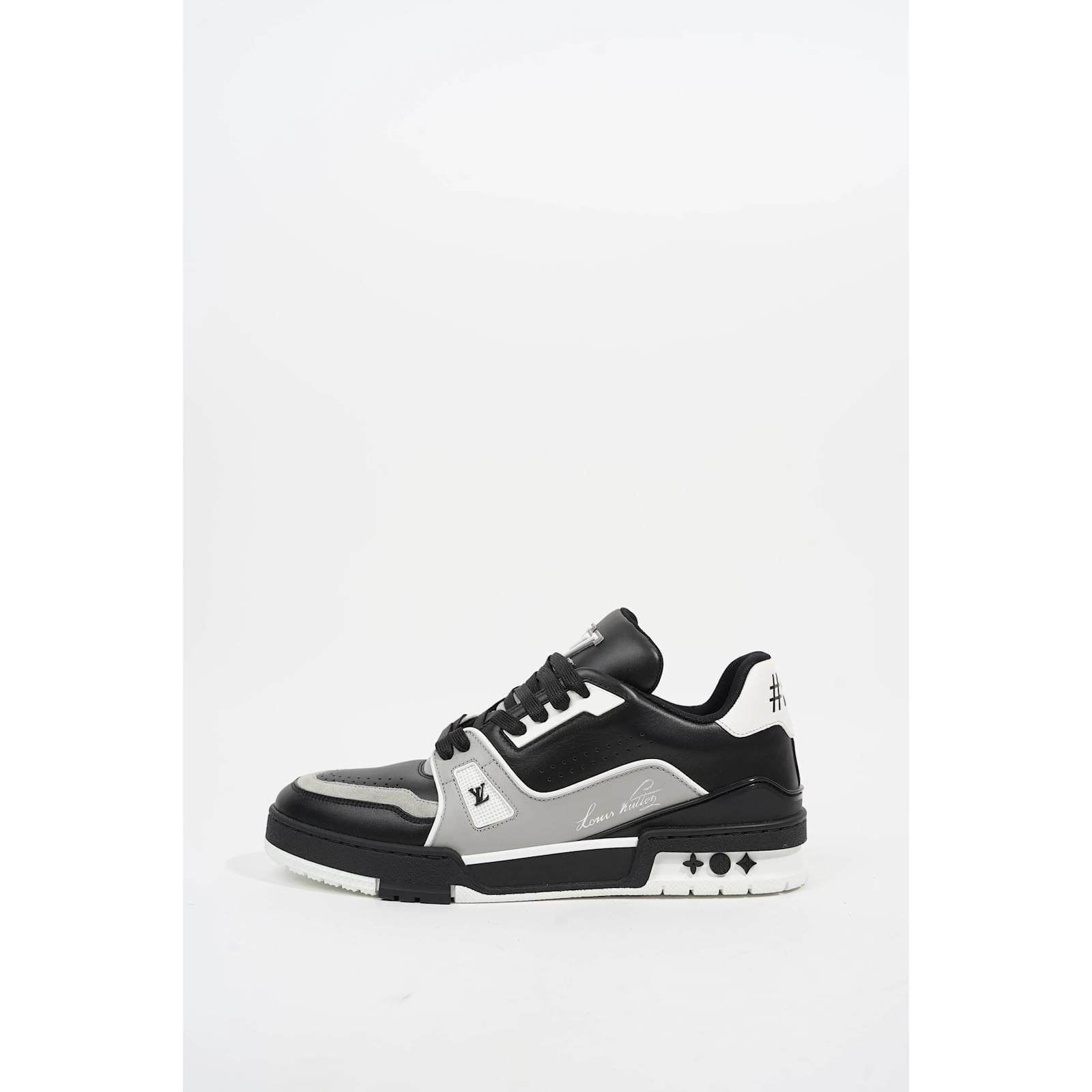 LV Black/Grey Leather Low Trainers - Amoda