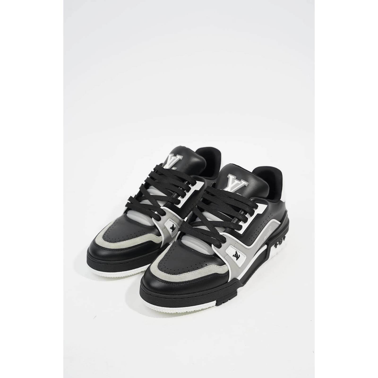 LV Black/Grey Leather Low Trainers - Amoda