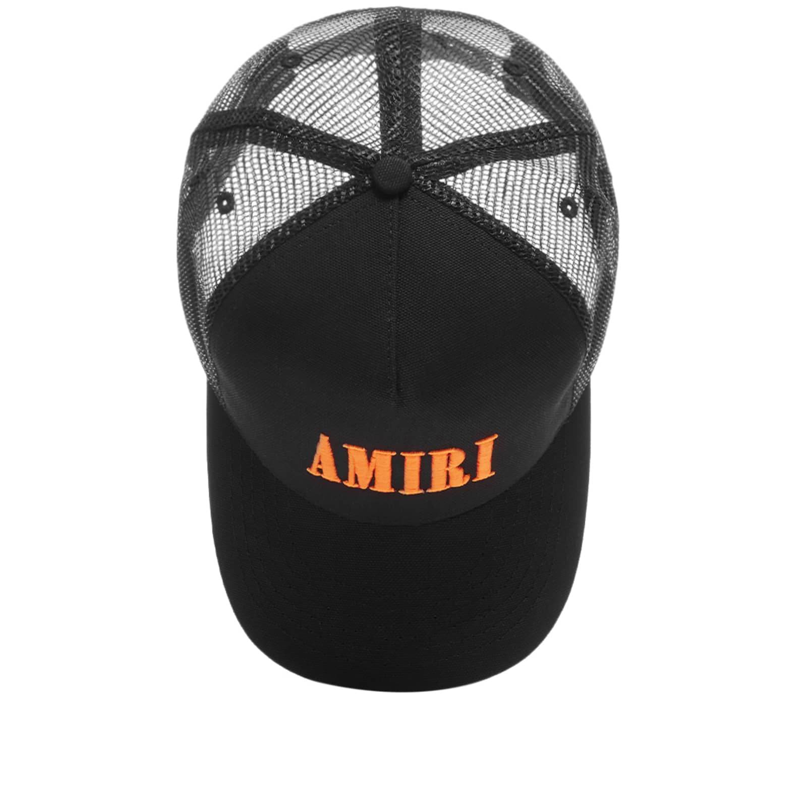 Amiri core logo Black/Orange trucker Cap - Amoda