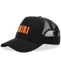 Amiri core logo Black/Orange trucker Cap - Amoda