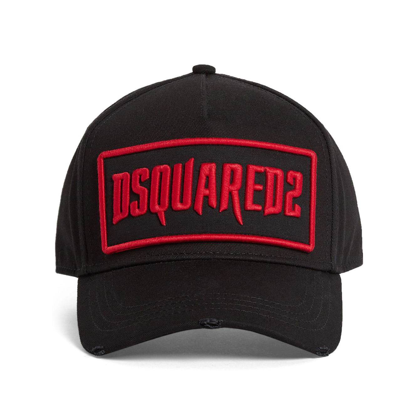 Dsquared2 black baseball cap with red embroidered - Amoda