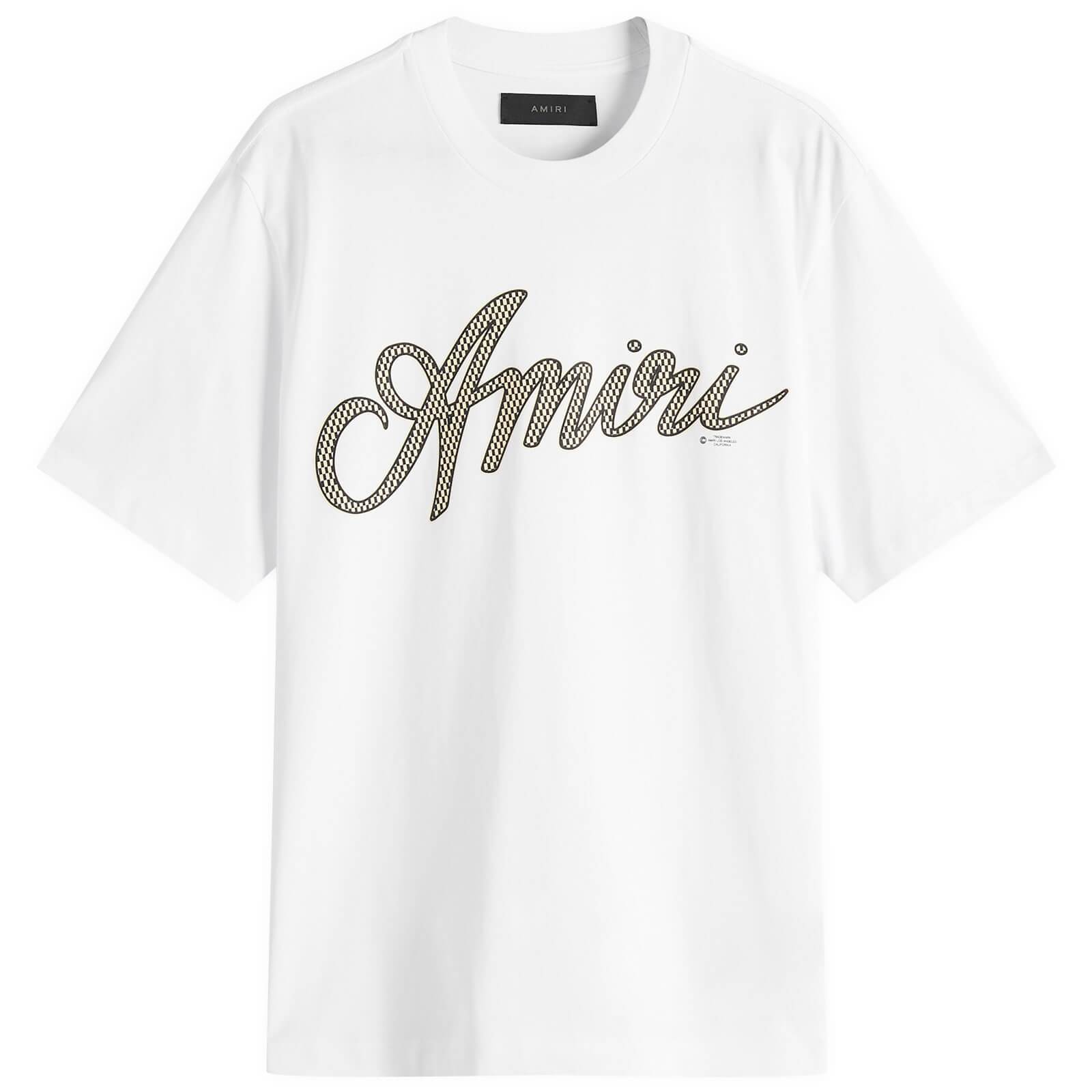 Amiri Cotton script T shirt in Black & White - Amoda