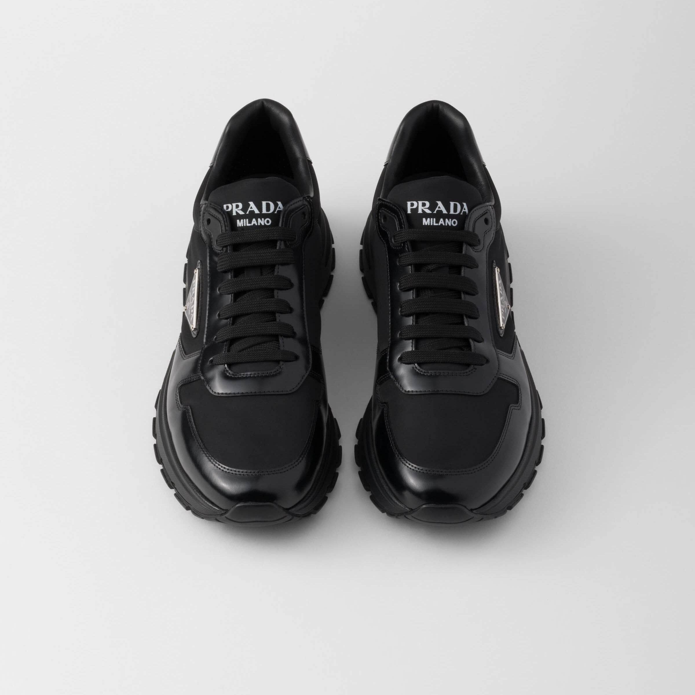Prada Prax 01 Re Nylon Brushed Leather Black - Amoda