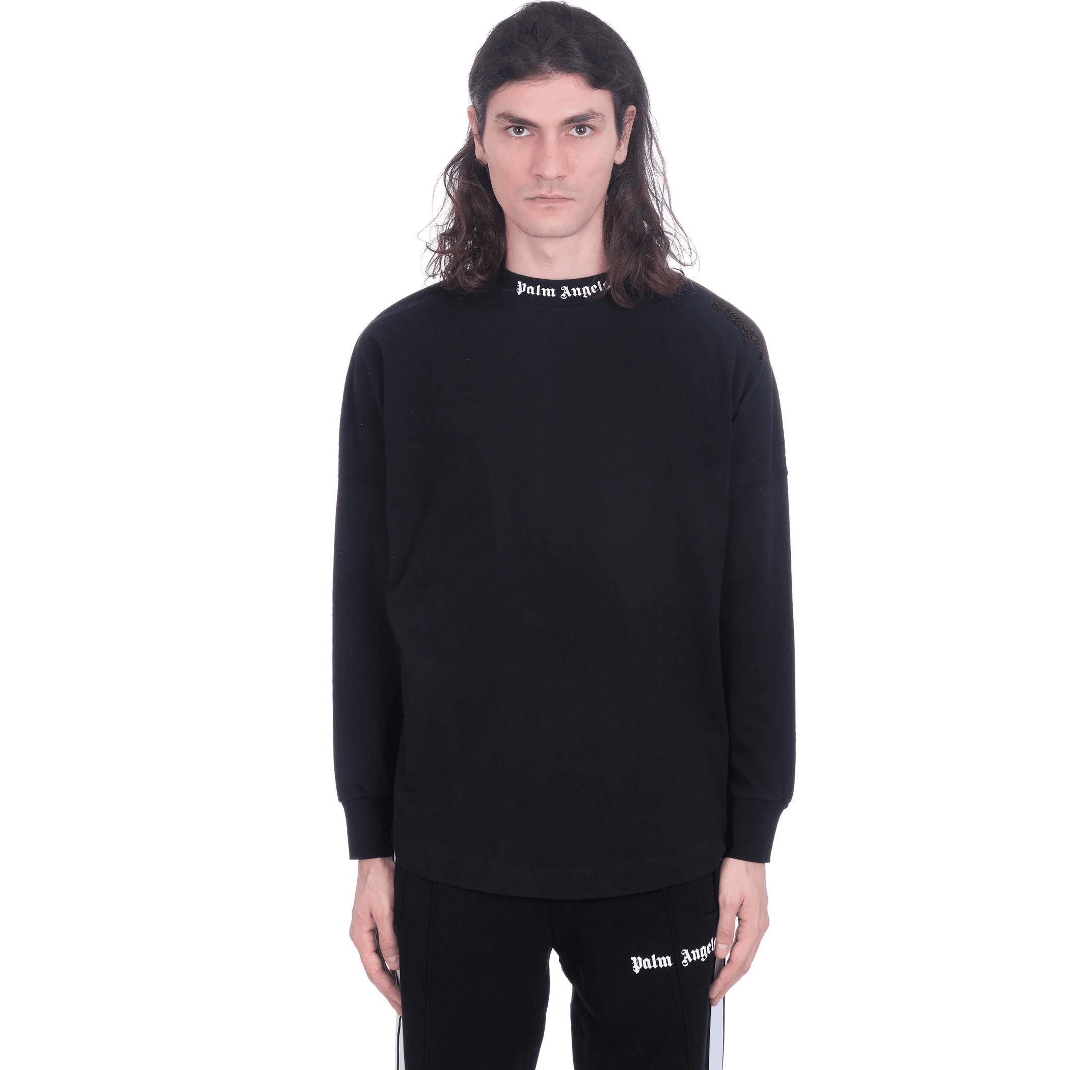 Palm Angels crew neck Heavy Cotton Sweatshirt - Amoda