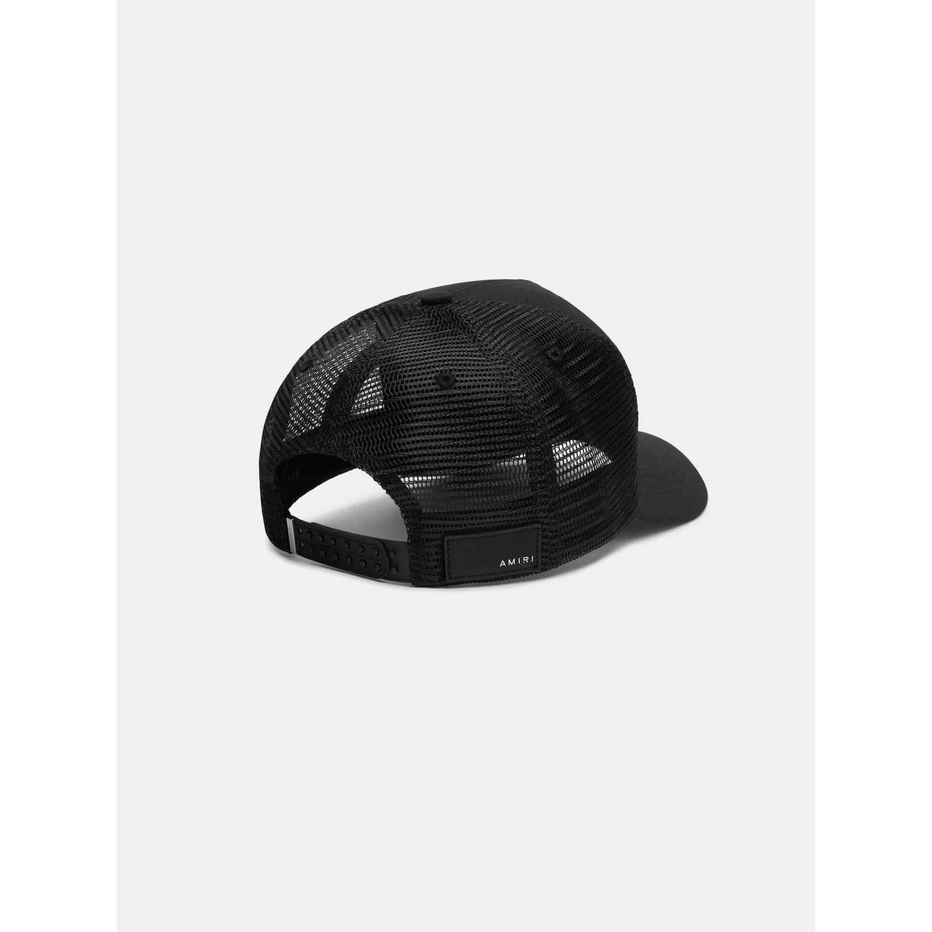 Amiri black Core Logo Trucker Cap - Amoda