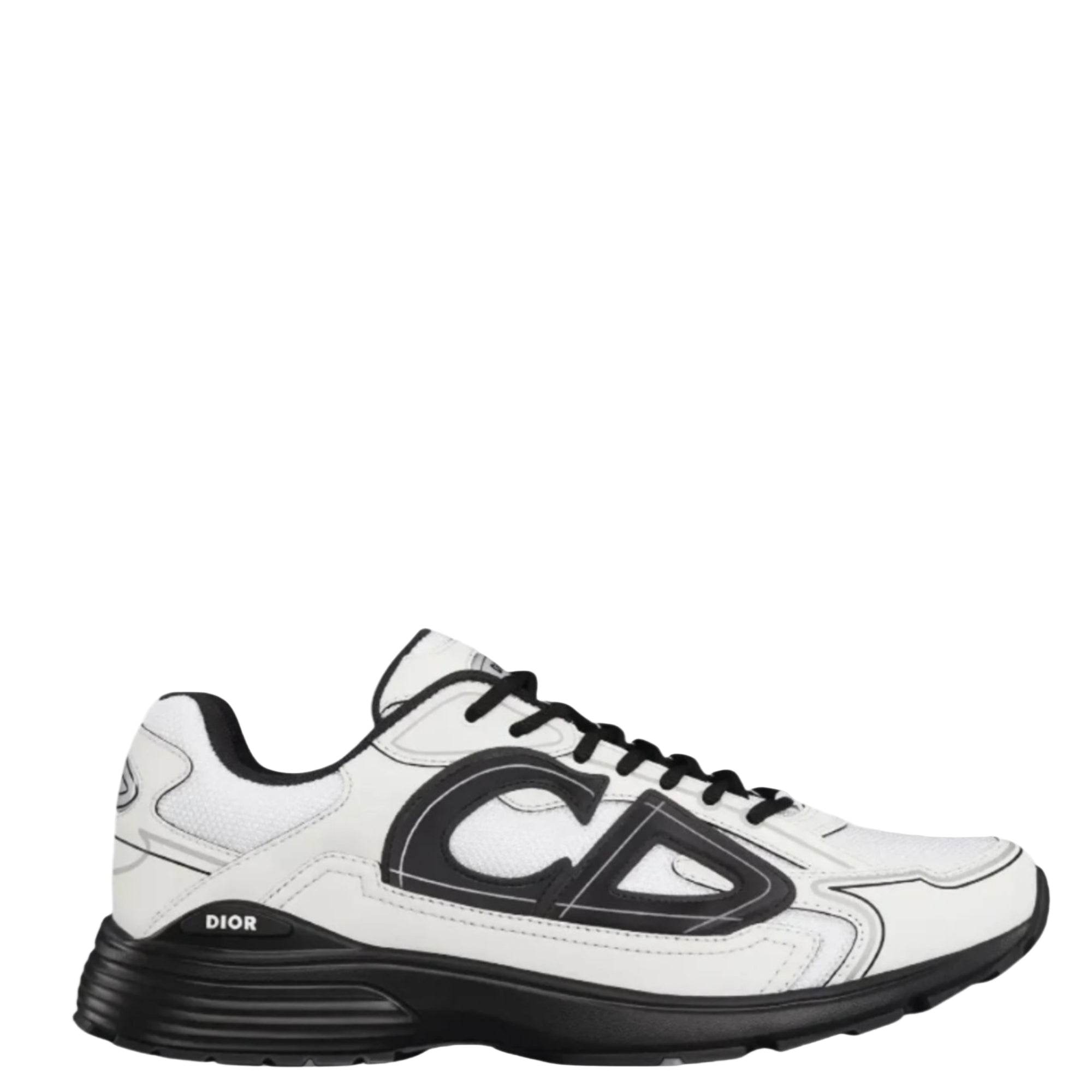 CD B30 Anthracite Mesh & Technical Fabric Cream & Black Reflective Sneakers - Amoda