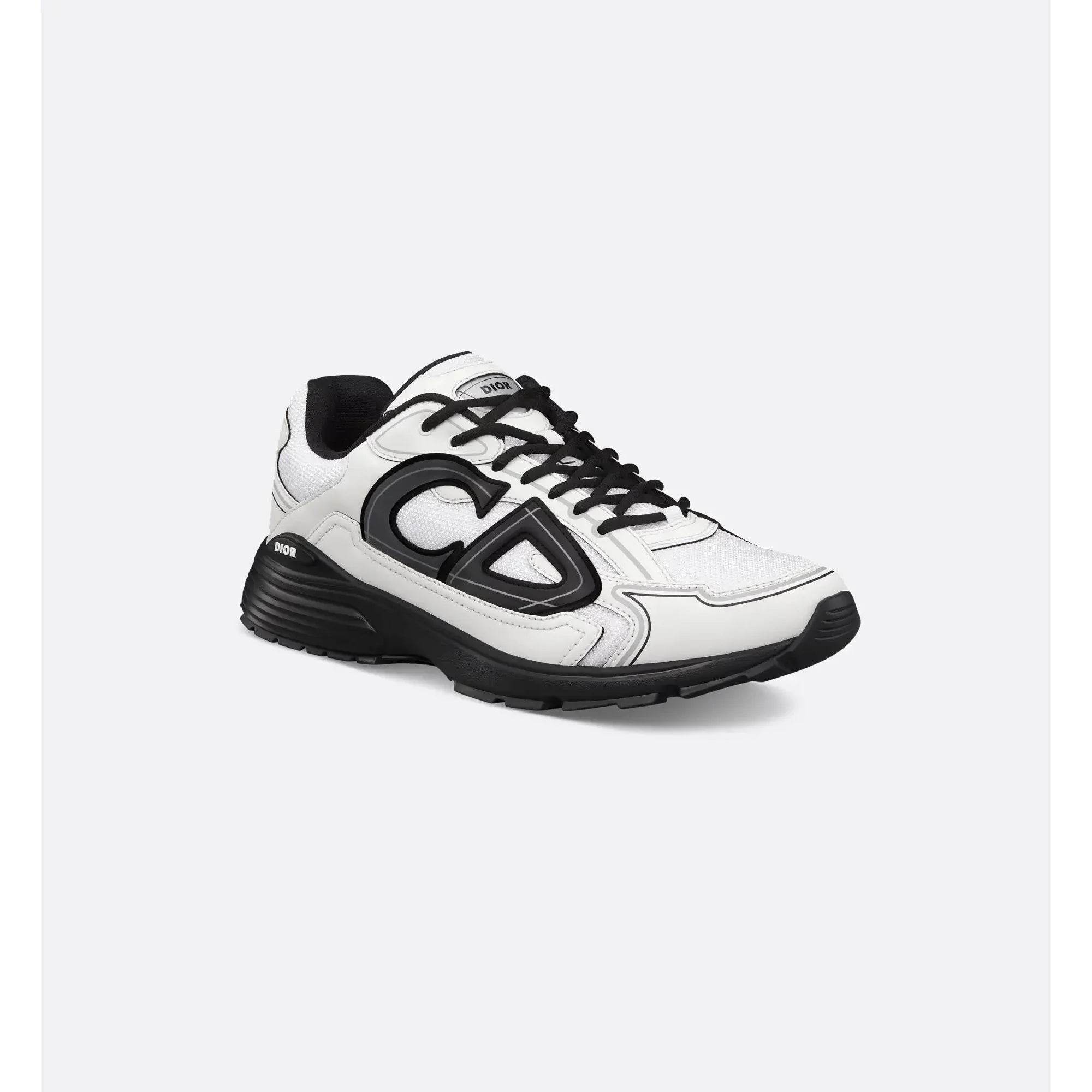 CD B30 Anthracite Mesh & Technical Fabric Cream & Black Reflective Sneakers - Amoda