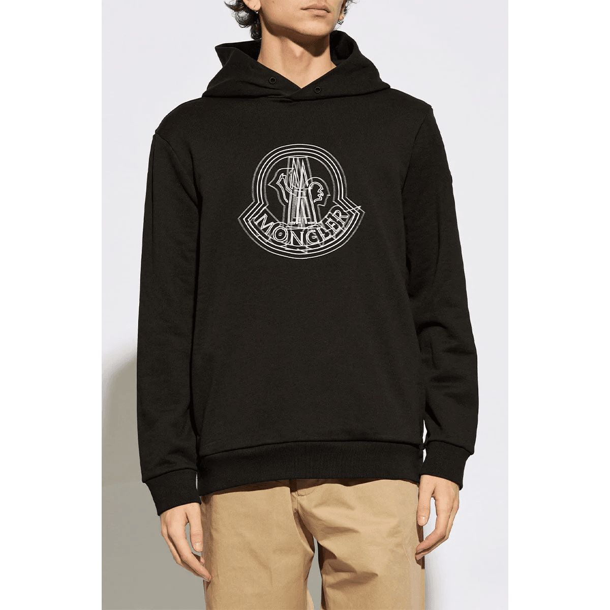 Moncler Large logo Hoodie black - Amoda