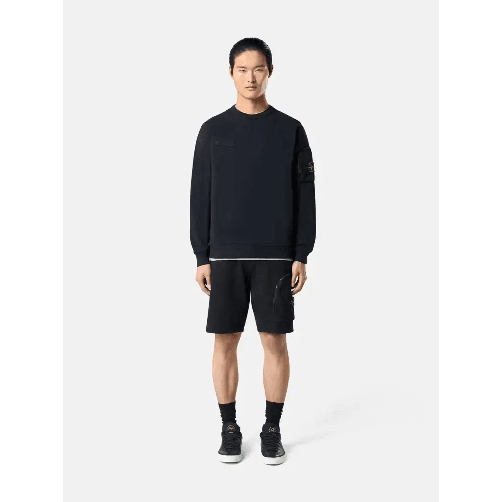 Stone Island Crewneck sweatshirt with Zip Sleeve pocket - Amoda