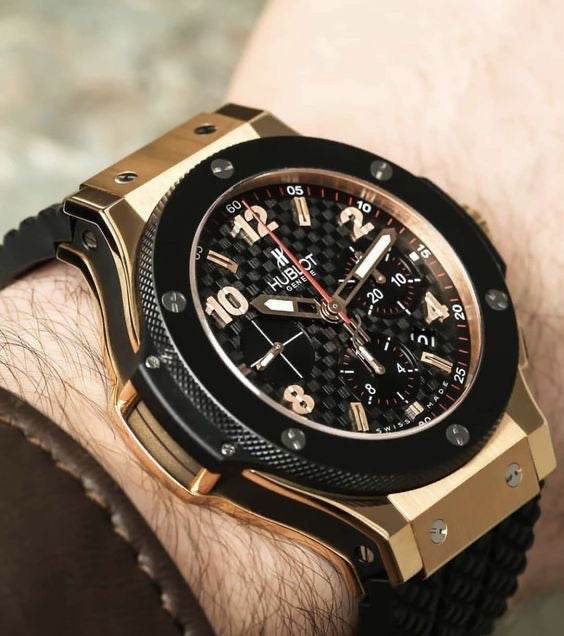 Hublot Big Bang Original Gold Chronograph Ceramic Steel 44mm - Amoda