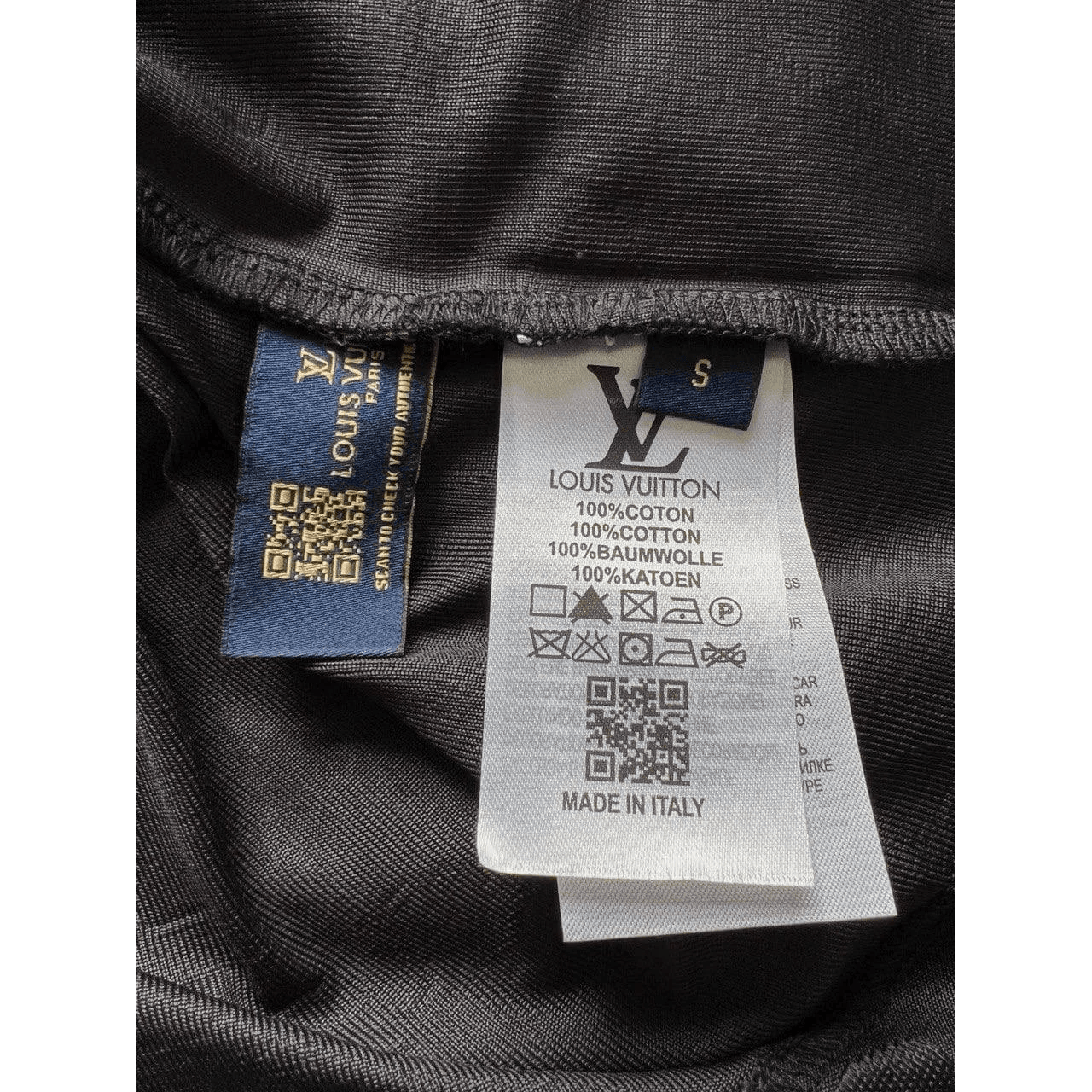 Louis Vuitton Rhinestone Mahina monogram Luxury T Shirt in Black, White - Amoda
