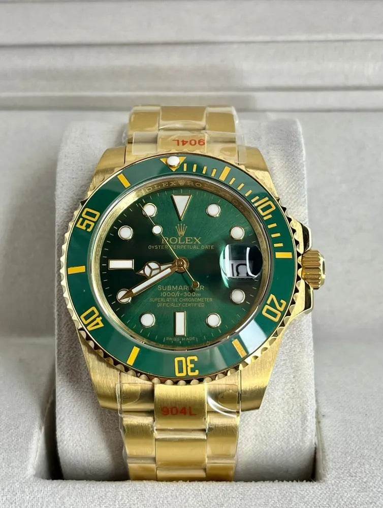 Rolex Submariner Date “Watchvice Edition “ Hulk in Yellow Gold - Amoda