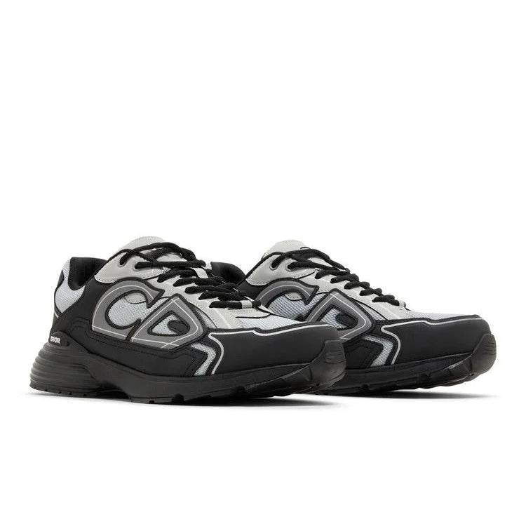 CD B30 Anthracite Black/White Mesh & Technical Fabric Reflective Sneakers - Amoda