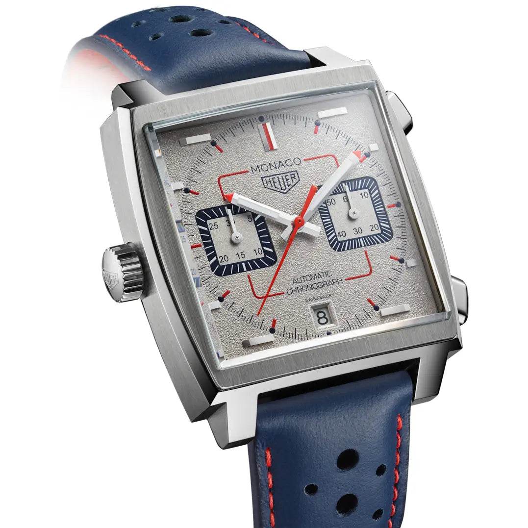 Tag Heuer Monaco 50th Anniversary limited Edition Blue strap Calibre 12 - Amoda