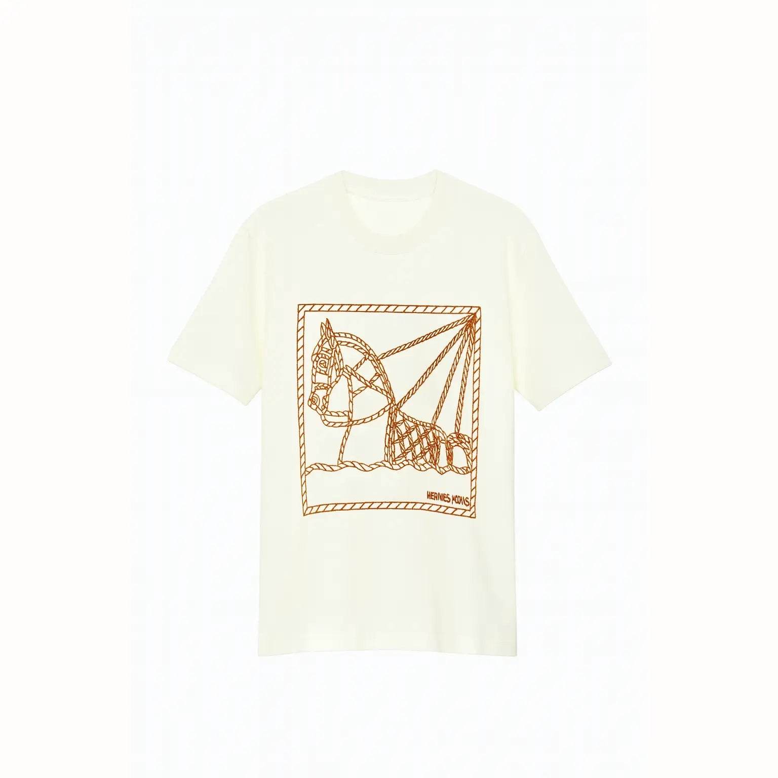 Hermes Cotton T shirt Horse Print - Amoda