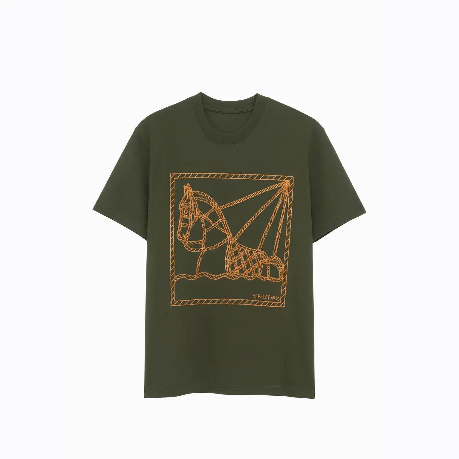 Hermes Cotton T shirt Horse Print - Amoda