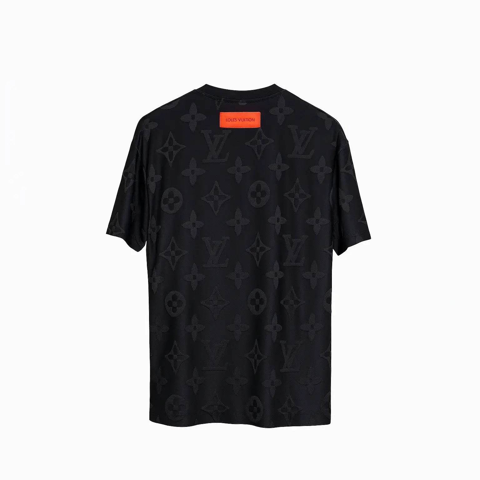Louis Vuitton Rhinestone Mahina monogram Luxury T Shirt in Black, White - Amoda