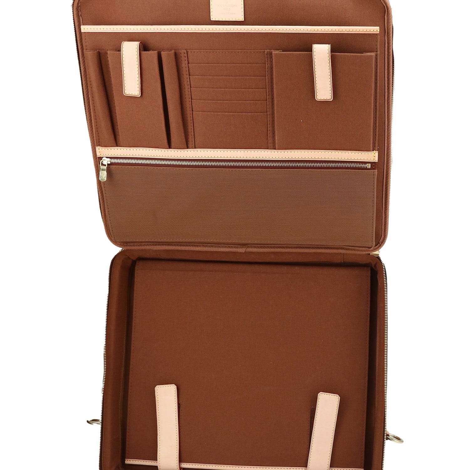 LV Porte Documents Voyage briefcase Monogram Brown and Black - Amoda