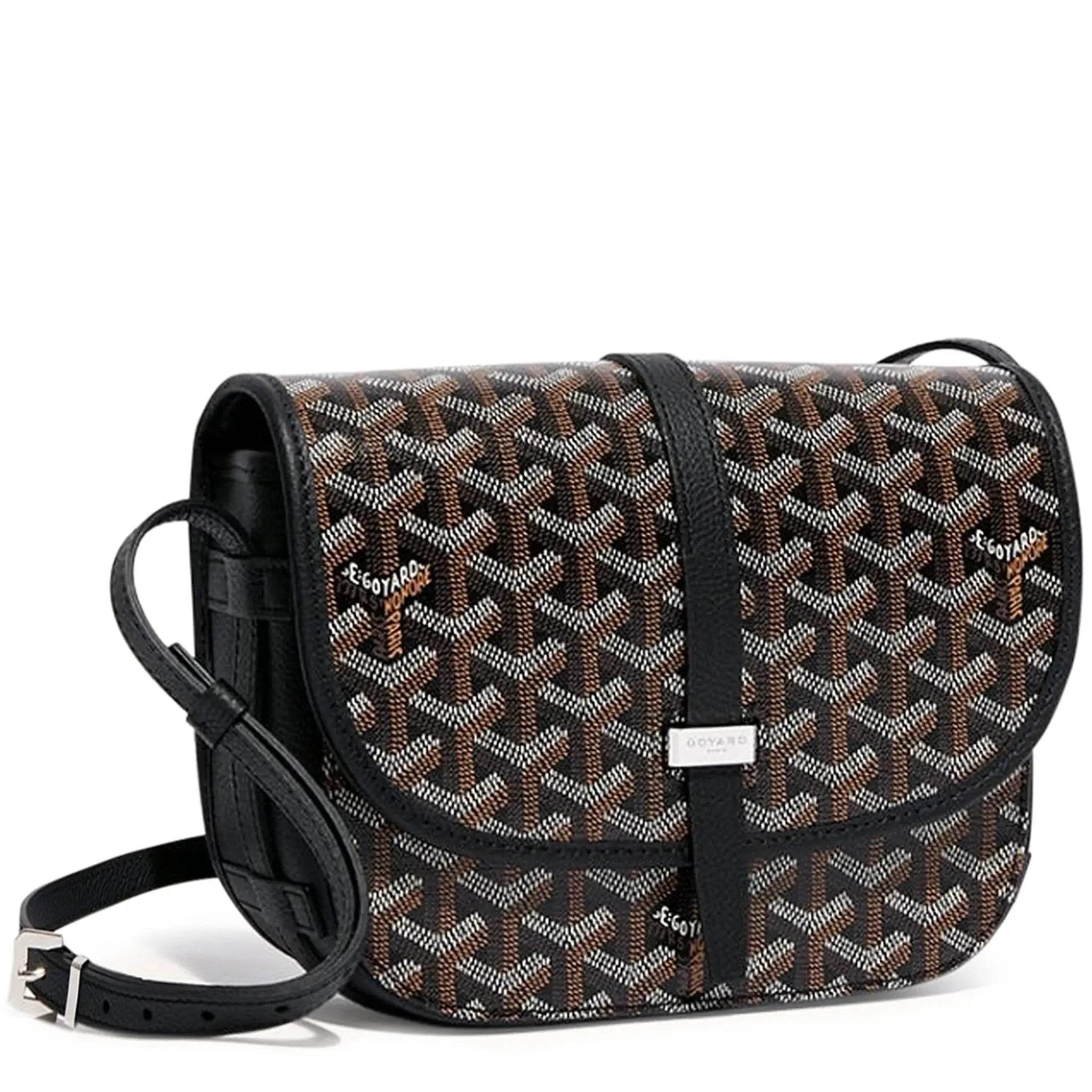 GoYard Belvedere Messenger Bag Black - Amoda