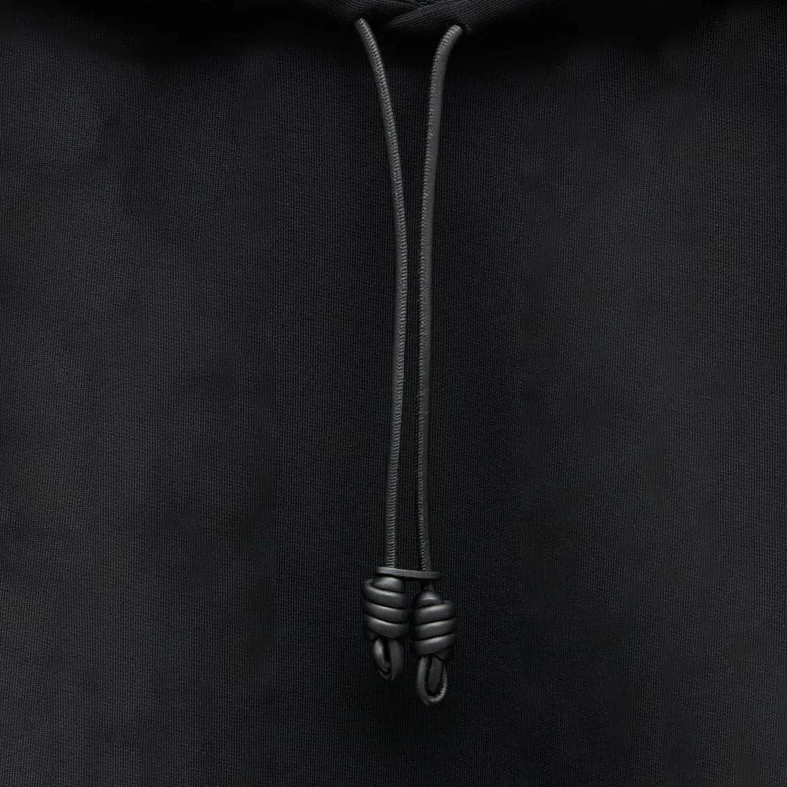 Loewe loop back cotton fleece hoodie Black - Amoda