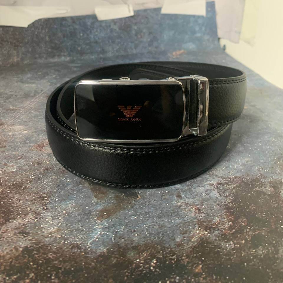Black leather Giorgio Armani with Eagle Icon - Amoda