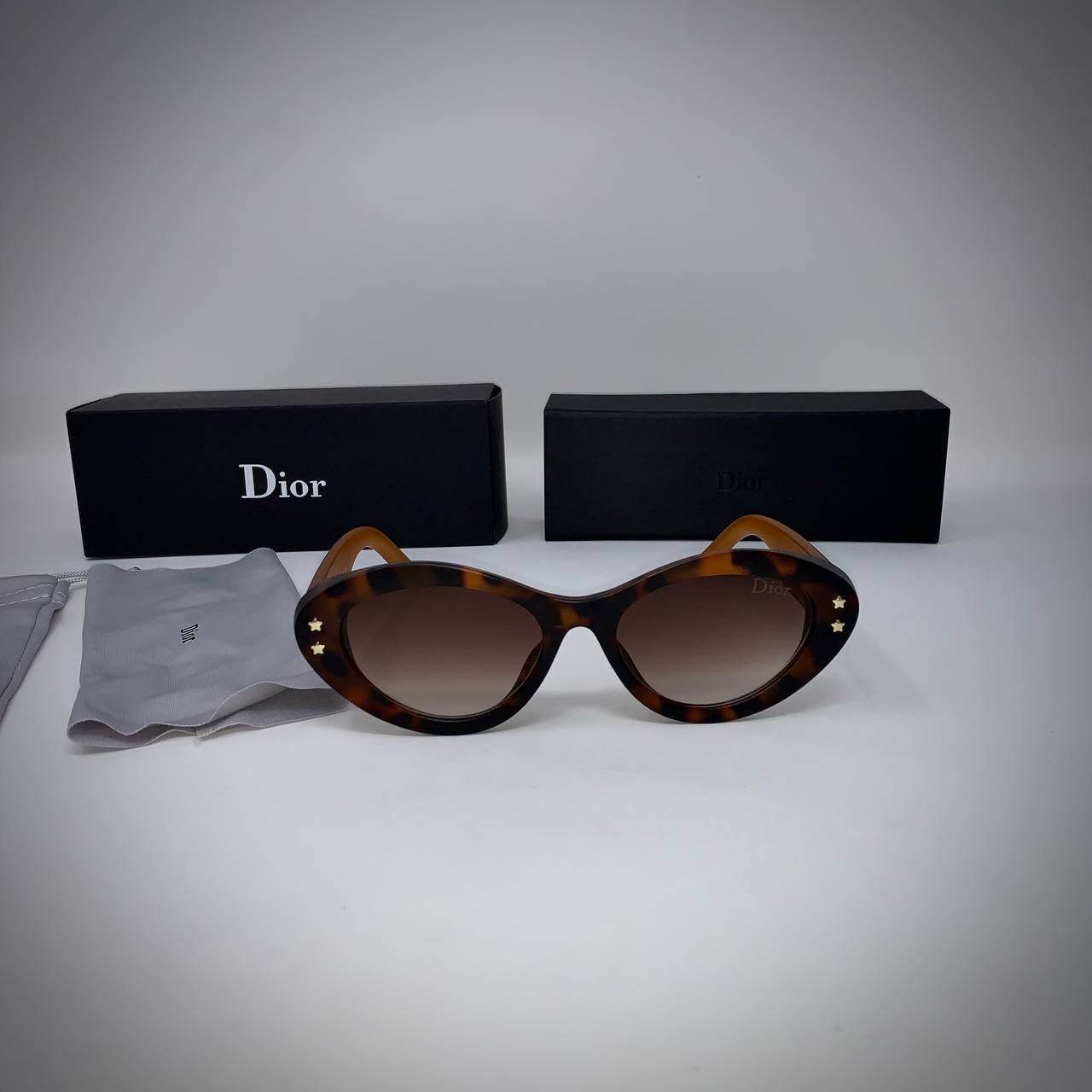 Christian Dior Pacific B1U cat eye sunglasses in Brown & Black frame - Amoda