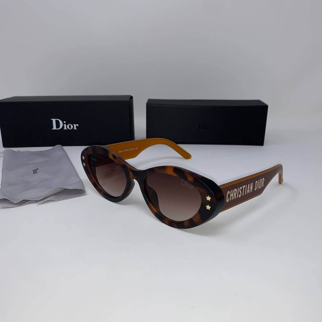 Christian Dior Pacific B1U cat eye sunglasses in Brown & Black frame - Amoda