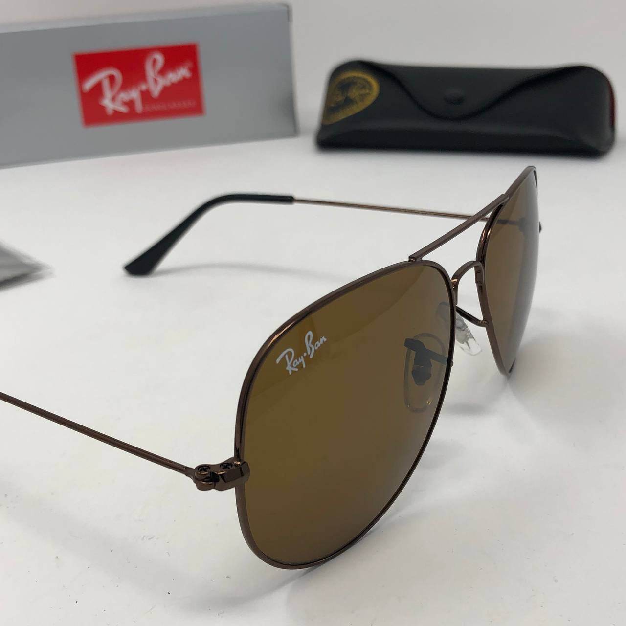 Ray Ban Aviator in Black & Brown - Amoda